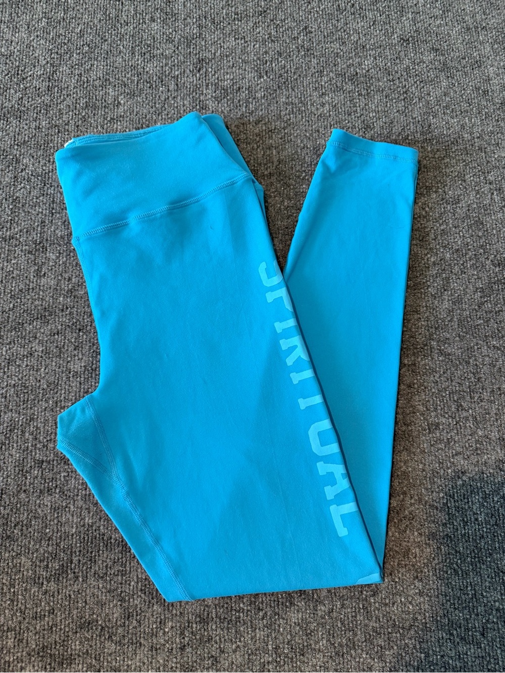 Spiritual Gangster Bright Turquoise Logo Leggings